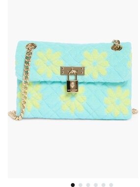 Kurt Geiger Mini Brixton Diamond Quilted Leather Pad Lock Shoulder Bag